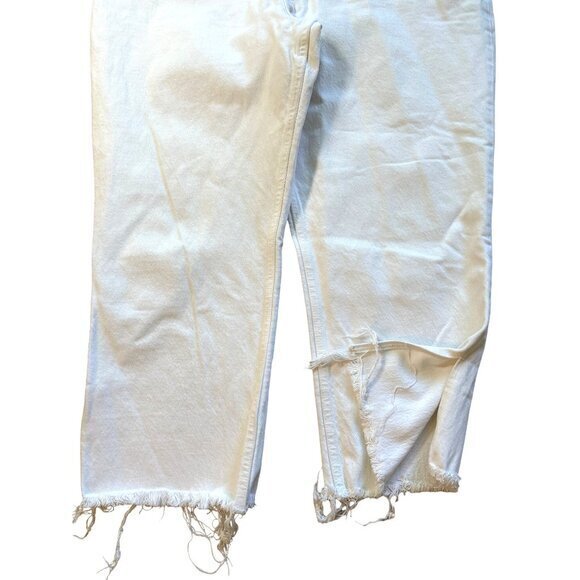 Abercrombie & Fitch Womens Jeans‎ Size 33 / 16 White Ultra High Rich Kick Flare - Picture 3 of 10